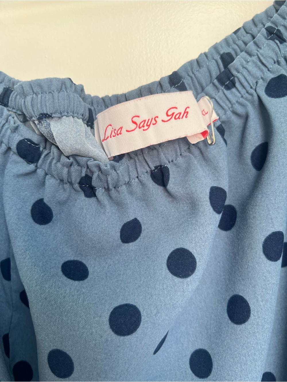 Lisa Says Gah Light Blue Polka Dot Bloomer Shorts - Picture 6 of 9